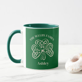 Taza Personalizado vintage celta shamrock