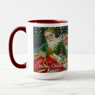 Taza Personalizado Vintage Design Santa Claus Entregand