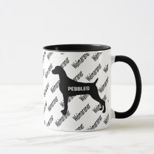 Taza PERSONALIZADO Weimaraner Dog Silhouette