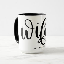 Personalizado Wifey Simple Black Lettering
