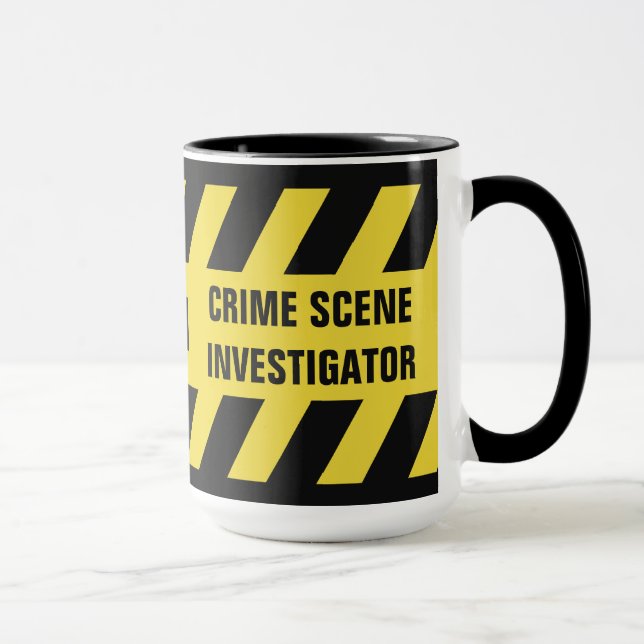 Taza Personalizados de texto de la línea de policía de  (Derecha)