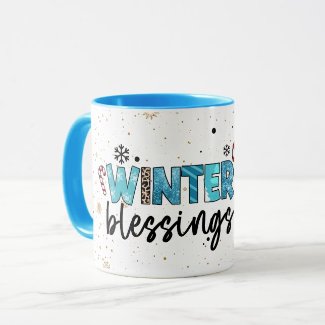 Taza Personalizar de Bendiciones de Invierno (Anverso izquierdo)