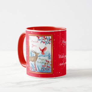 Taza Personalizar de Cardenales y Deer