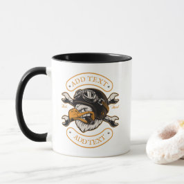 Taza Personalizar el café de la motocicleta Eagle Wrenc