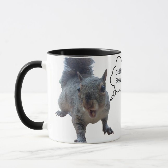 Taza Personalizar el tazón de café de ardilla (Izquierda)