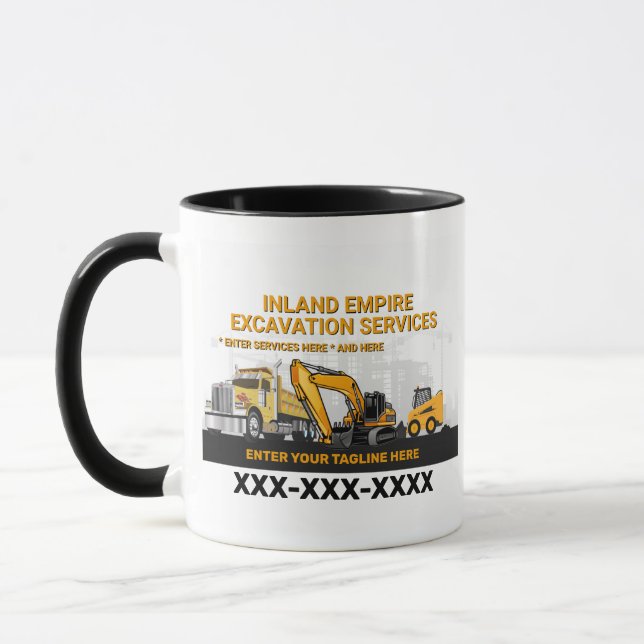 Taza Personalizar Excavation General Contractor Constru (Izquierda)