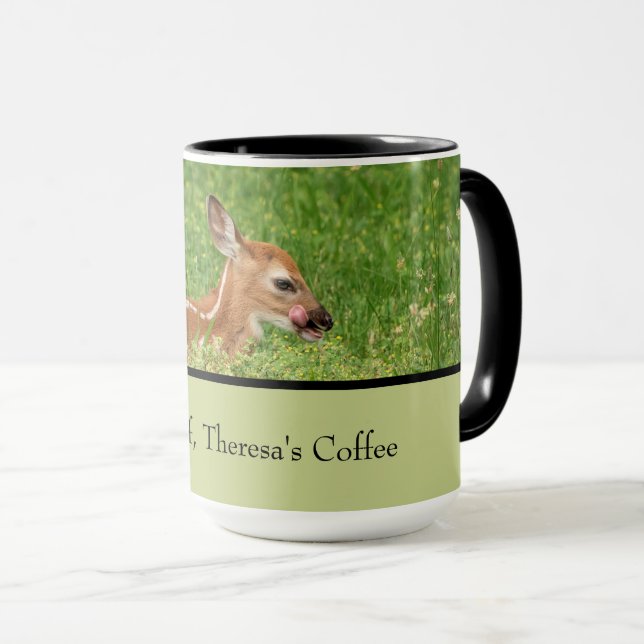 Taza Personalizar Fawn (ciervo de cola blanca) (Anverso derecho)