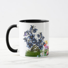 Taza Personalizar flores y piedra de nacimiento de juli