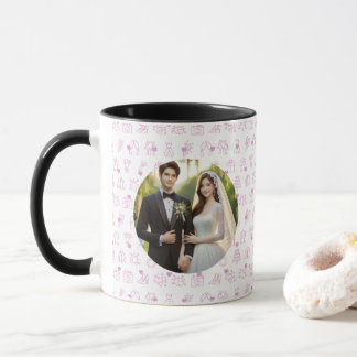 Taza Personalizar, melodía del amor: Patrón de líneas B