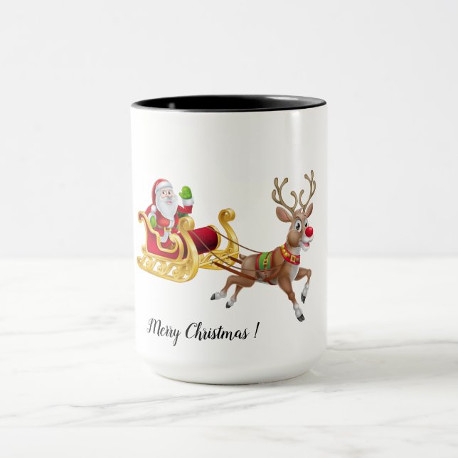 Taza Personalizar Navidades de café de dos tonos (Centro)