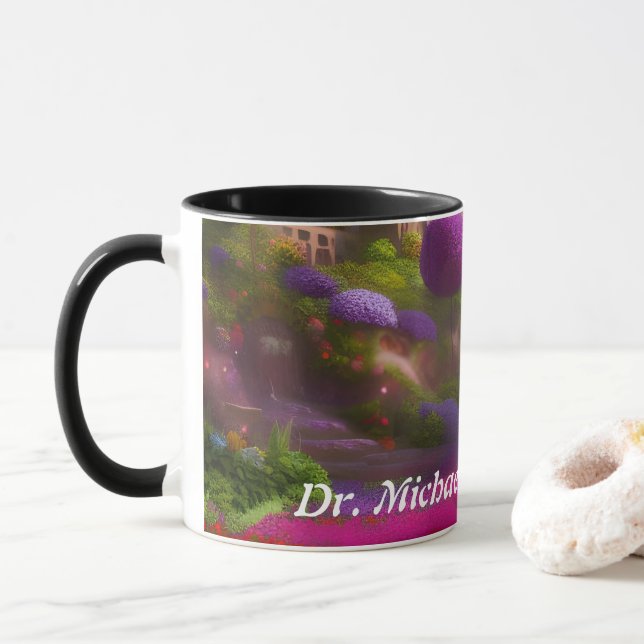 Taza Personalizar personalizado del té matutino del Dr. (Con donut)