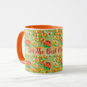 Taza Personalizar Vintage Elegante Floral Moderno Popul