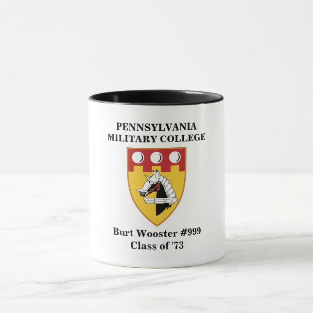 Taza PERSONALIZARLO - BLANCO PMC SEAL Mug con BLK Trim (Centro)