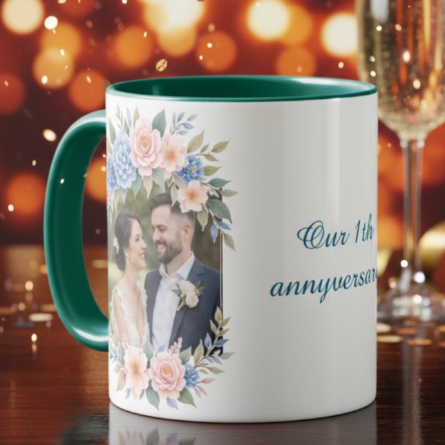 Taza Personalized 1st Wedding Anniversary Photo Mug (Subido por el creador)