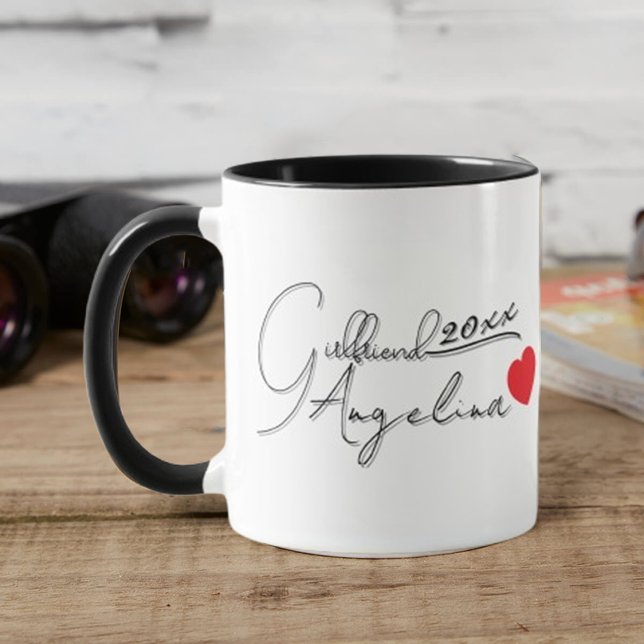 Taza Personalized Angelina Name Girlfriend Red Hearts  (Subido por el creador)