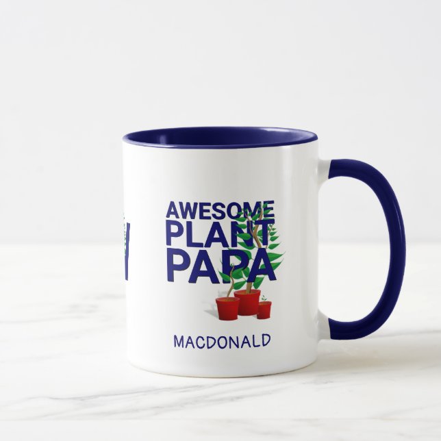 Taza Personalized AWESOME PLANT PAPA Monogram (Derecha)