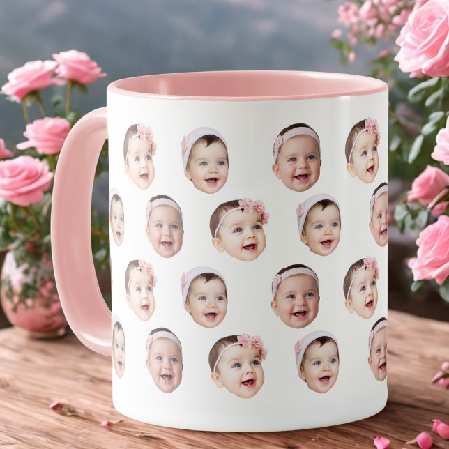Taza Personalized Baby Photo Mug with 3 Face Images (Subido por el creador)