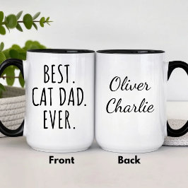 Taza Personalized Best Cat Dad Ever 