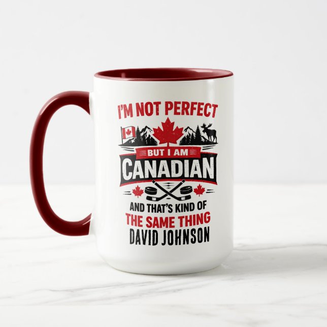 Taza Personalized Canada Flag Day | Custom Canadian (Izquierda)