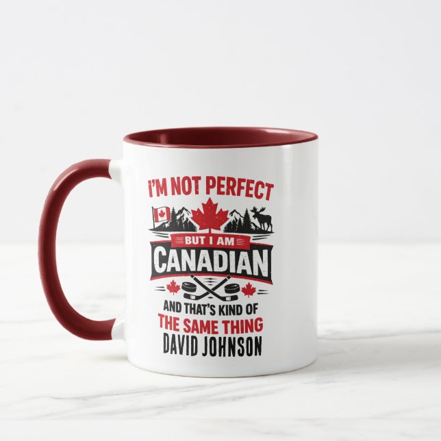 Taza Personalized Canada Flag Day | Custom Canadian (Izquierda)
