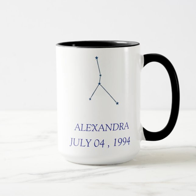 Taza Personalized Cancer Constellation Mug - Custom Zod (Derecha)