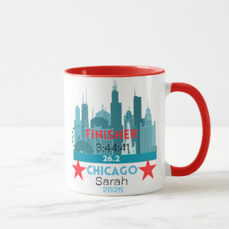 Taza Personalized Chicago Marathon 2025 Gift For Runner