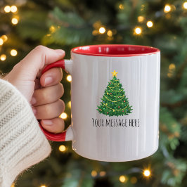 Taza Personalized Christmas Text Mug Gift for Her & Him