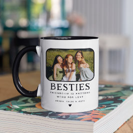 Taza Personalized Cute BESTIE Photo & Quote 