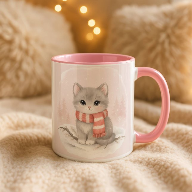Taza Personalized Cute Kitten Winter Mug (Subido por el creador)