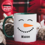 Taza Personalized Cute Snowman Hot Cocoa Mug for Kids<br><div class="desc">Give this adorable mug as a gift!</div>