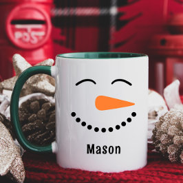 Taza Personalized Cute Snowman Hot Cocoa Mug for Kids