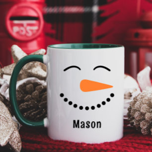 Taza Personalized Cute Snowman Hot Cocoa Mug for Kids