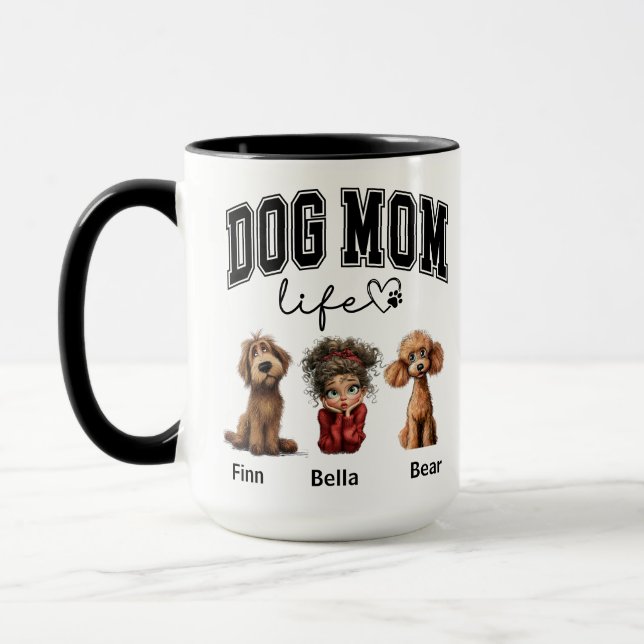 Taza Personalized Dog Mom photo – Happy Mother’s Day (Izquierda)