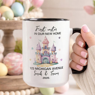 Taza Personalized First Easter in Our New Home Couple