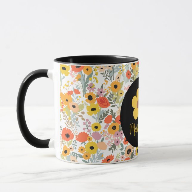 Taza Personalized floral mug for her  (Izquierda)