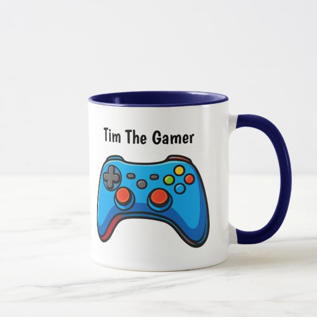 Taza Personalized Gamer Coffee Mug Custom Name Gift (Derecha)