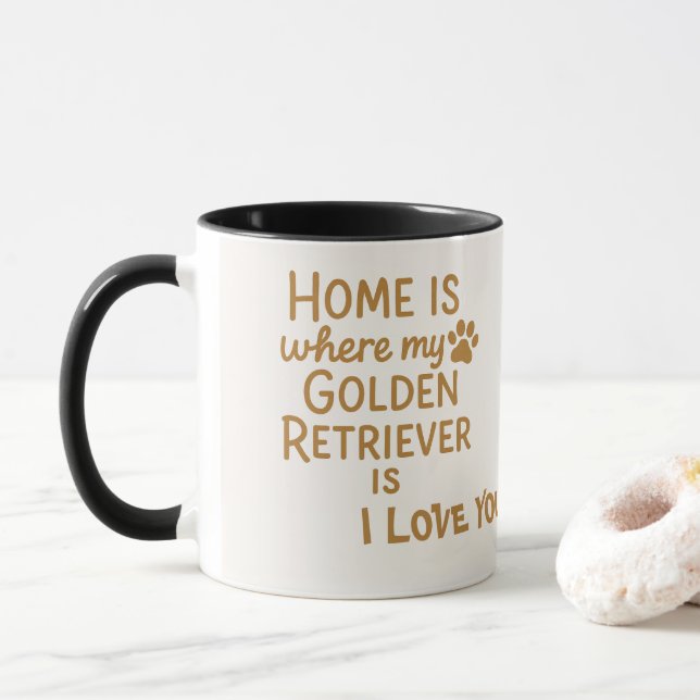Taza Personalized Golden Retriever Mom Mug - CustomName (Con donut)