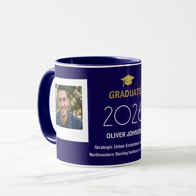 Taza Personalized Graduation Mug with Text and Photos (Anverso izquierdo)
