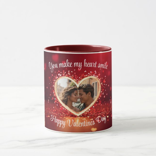 Taza Personalized Heart Photo Frame (Centro)