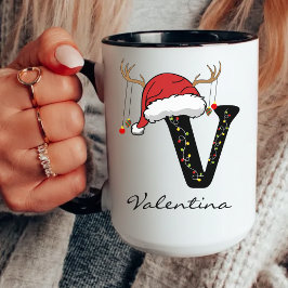 Taza Personalized Holiday Alphabet Mug for Teachers