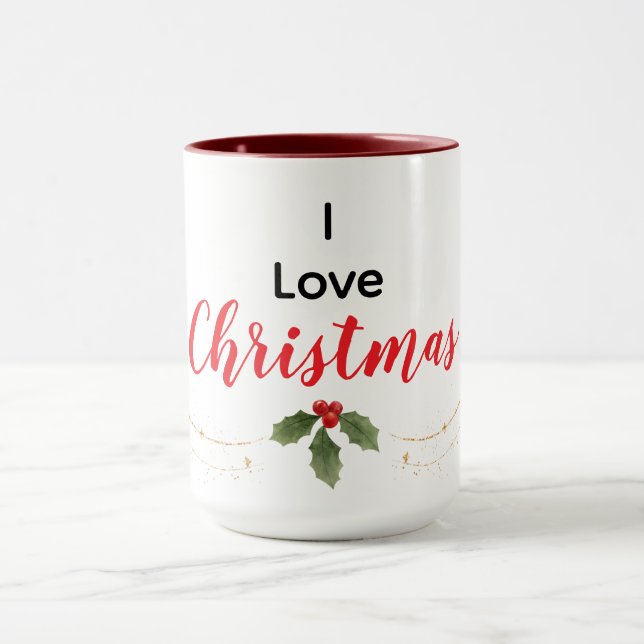 Taza Personalized I Love Christmas Mug (Centro)