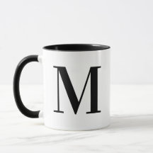 Personalized initial M Mug Monogrammed Gift