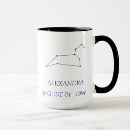 Taza Personalized Leo Constellation Mug - Custom Star S