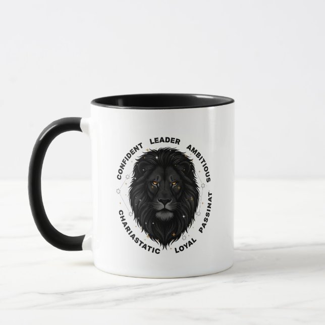 Taza Personalized Leo Zodiac sign Name and traits (Izquierda)