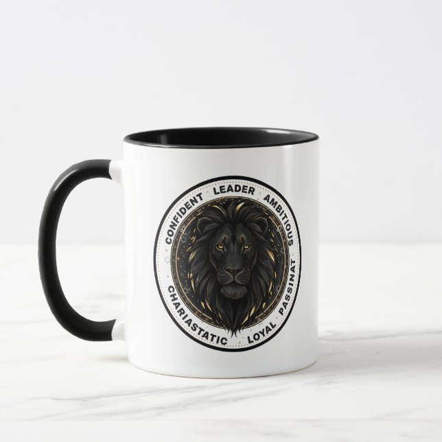 Taza Personalized Leo Zodiac sign Name and traits (Izquierda)