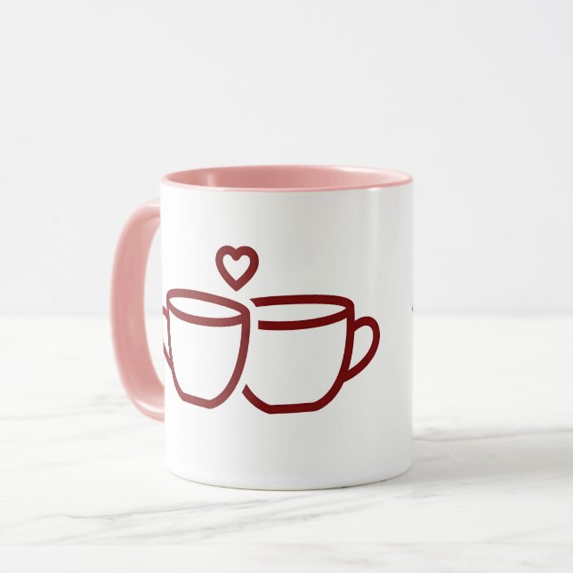 Taza Personalized Love Brews Here Couple Coffee Mug (Anverso izquierdo)
