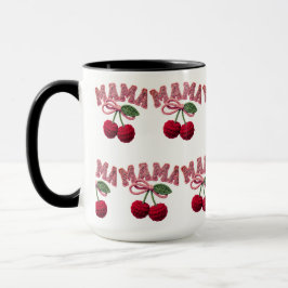 Taza Personalized “Mama” Cherry Print – Funny Kitchen T