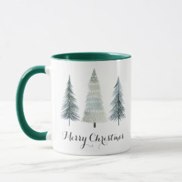 Taza Personalized Merry Christmas Mug with Tree Design 