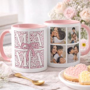 Taza Personalized Mom Photo Mug Cute Design