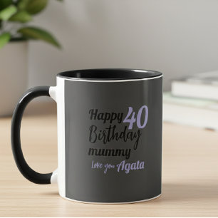 Taza Personalized Mummy Birthday Mug - Custom Name